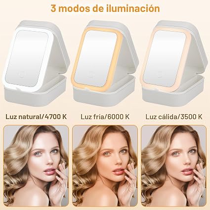 Neceser Maquillaje Portátil con Luz LED