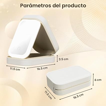Neceser Maquillaje Portátil con Luz LED